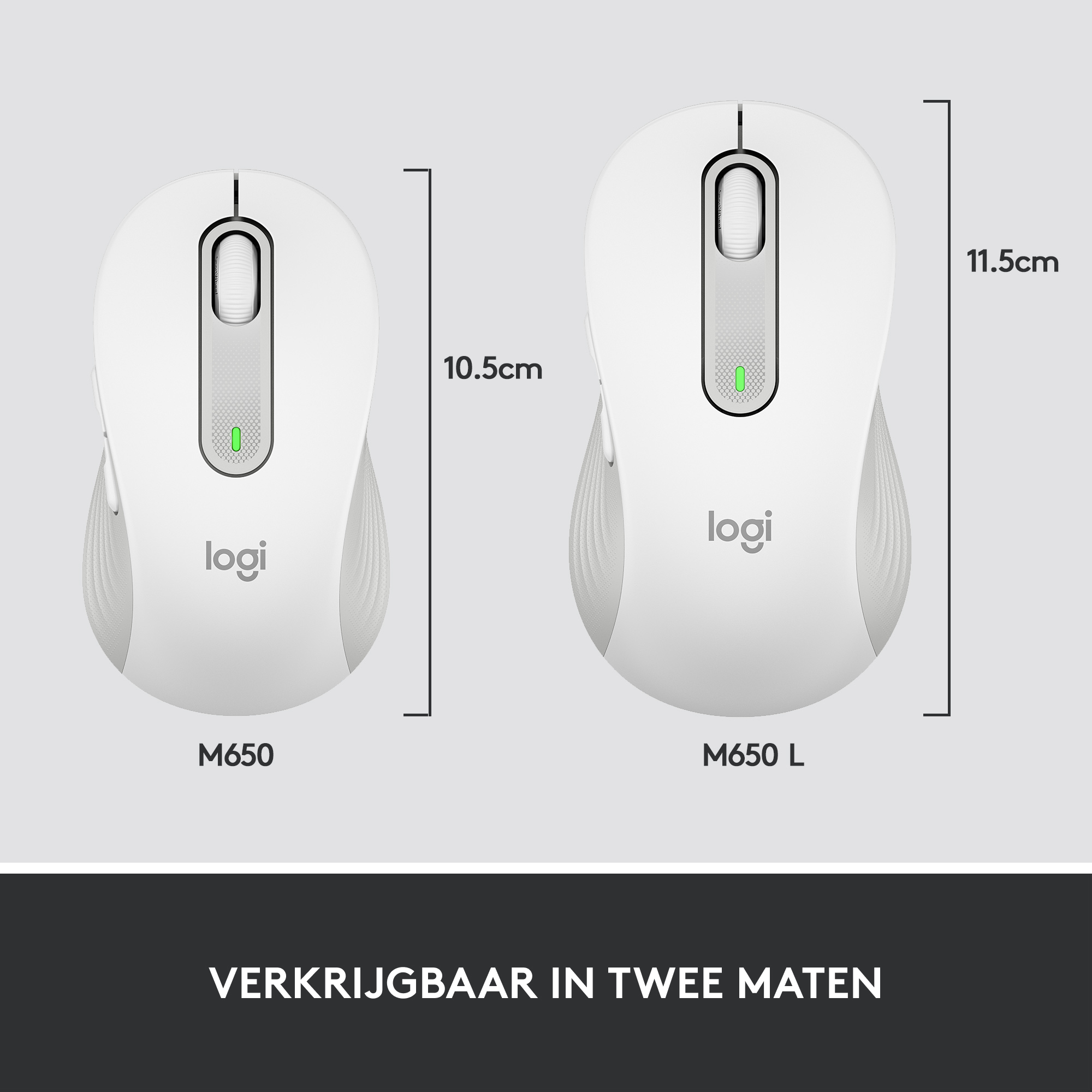 Draadloze Muis Logitech M650 Large R Signature White