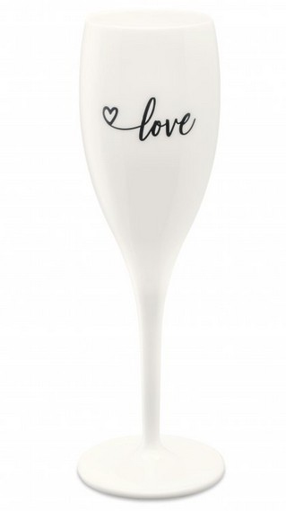 Glas KOZIOL 3439525 Cheers Love 2.0 White 100ml