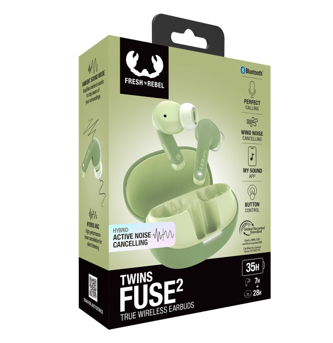 Oordopjes FRESH N REBEL Twins Fuse 2 wild green