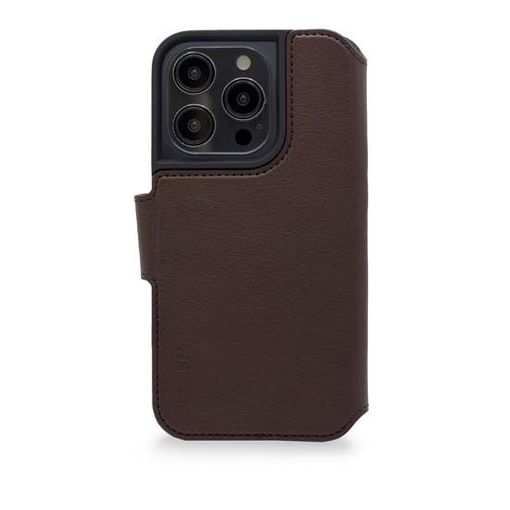 Tas DECODED Leather Wallet Case iPhone 14 Plus Brown