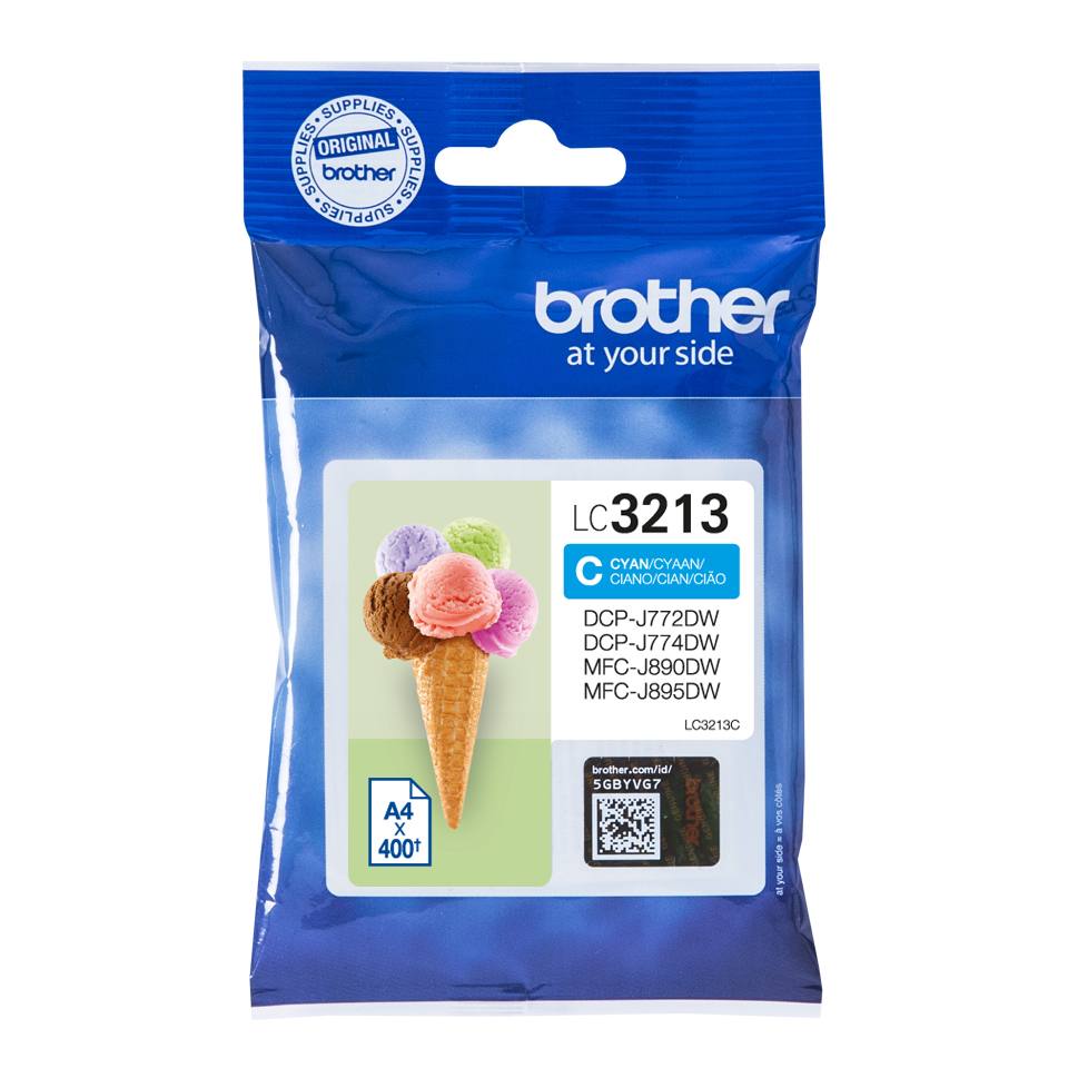 Inktpatroon BROTHER LC-3213C Cyaan
