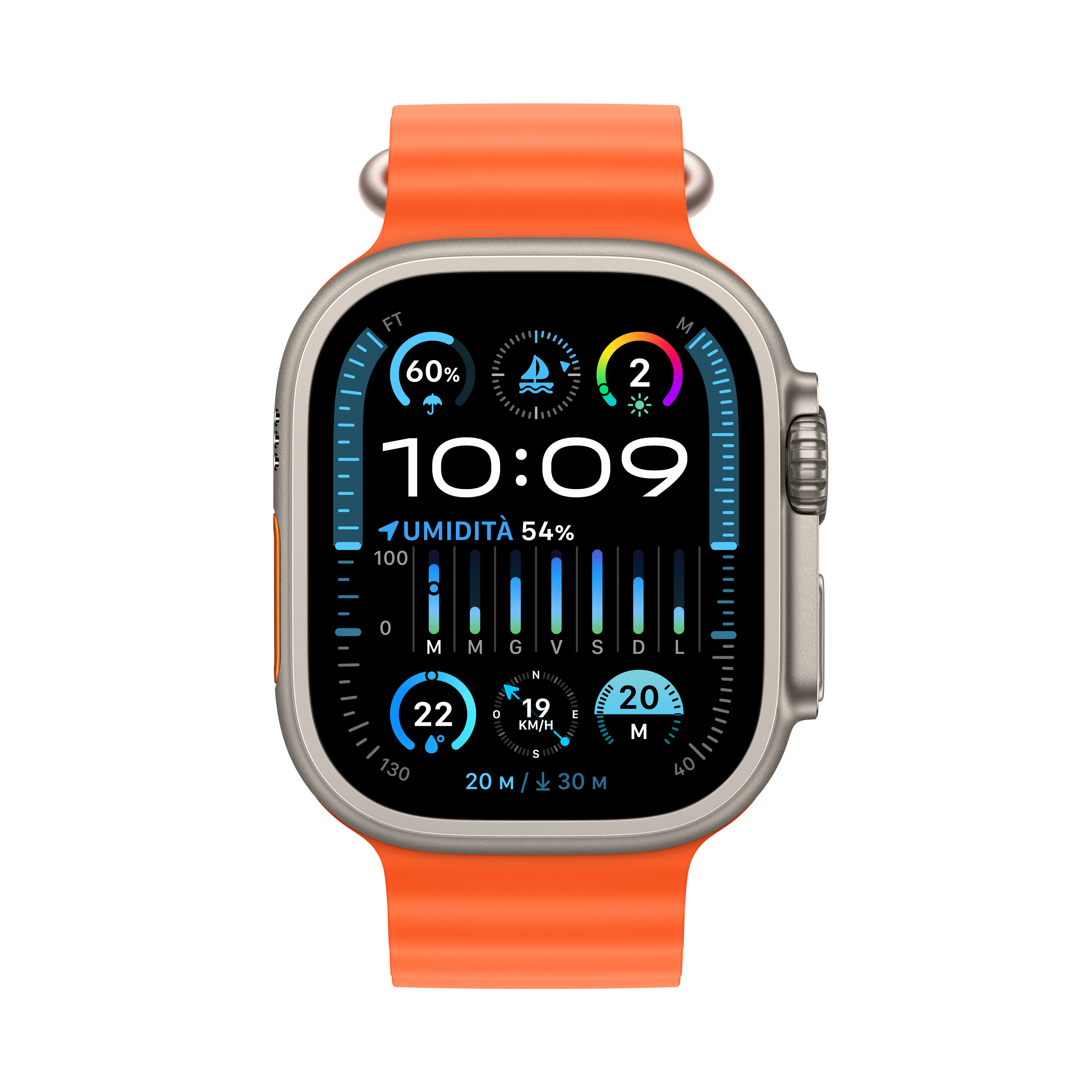 Apple Watch Ultra 2 (Demo) OLED 49 mm Numérique 410 x 502 pixels Écran tactile 4G Titane GPS (satellite)