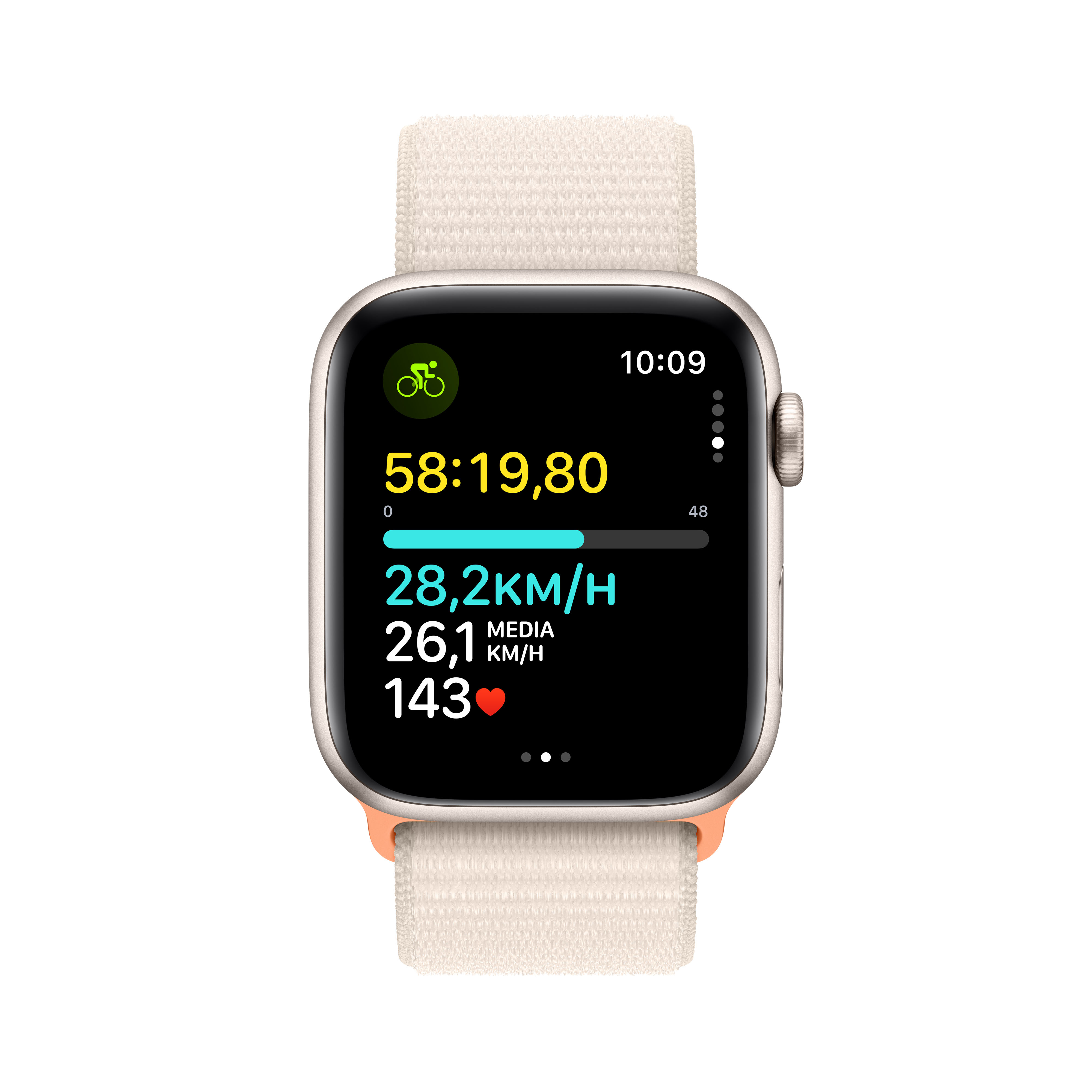 Apple Watch SE OLED 44 mm Digitaal 368 x 448 Pixels Touchscreen Beige Wifi GPS