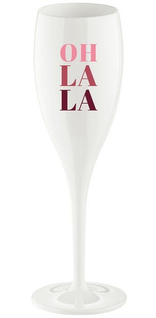 Glas KOZIOL 3920525 Cheers Oh La La White 100ml
