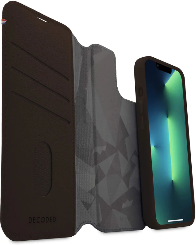Tas DECODED Leather Detachable Wallet Case iPhone 14 Brown