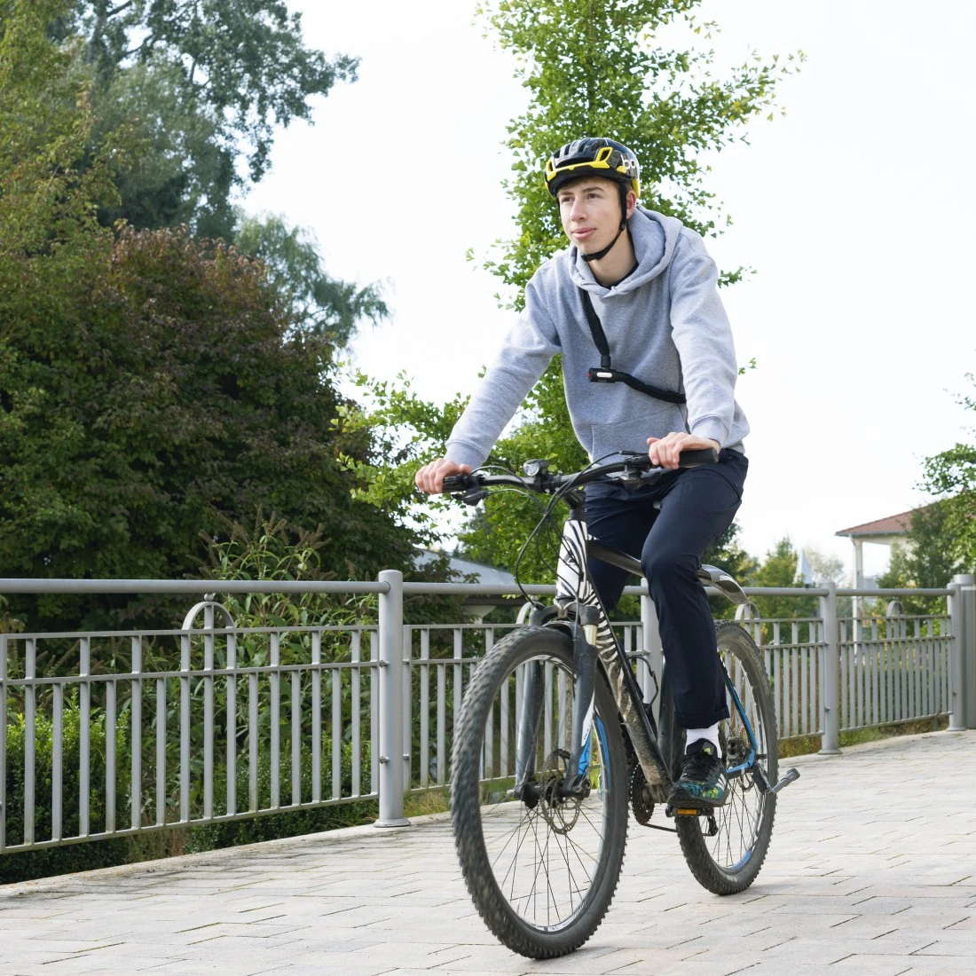 Fiets-kettingslot (met lichtsleutel) Hama 120cm Zwart
