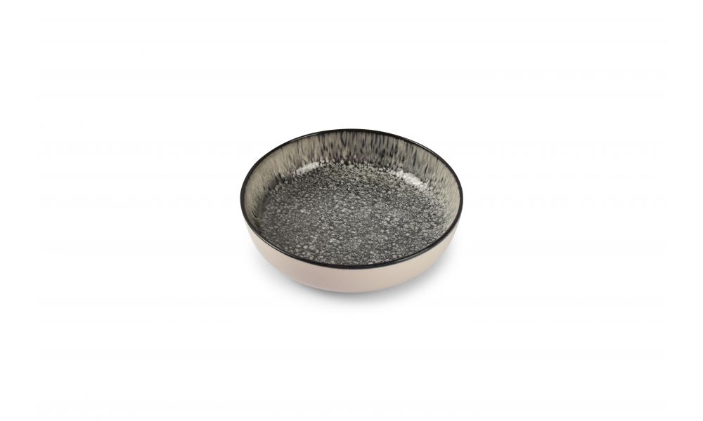 Diep bord Ona 204322 Gravel 18,5x5cm zwart