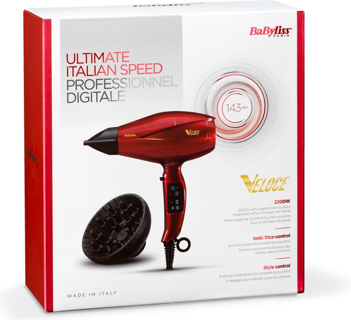 Haardroger BABYLISS BS6750DE Veloce 2200