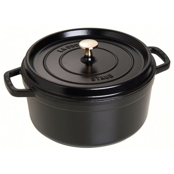 Staub ronde cocotte 26cm zwart 1102625