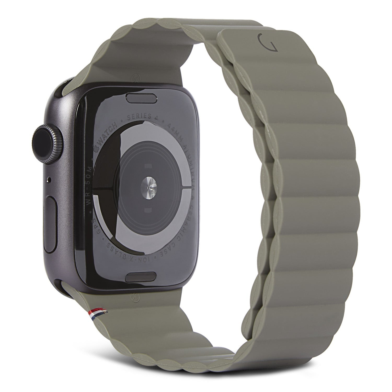 Decoded Apple watch 44mm/42mm, leather magnetic traction strap, olive