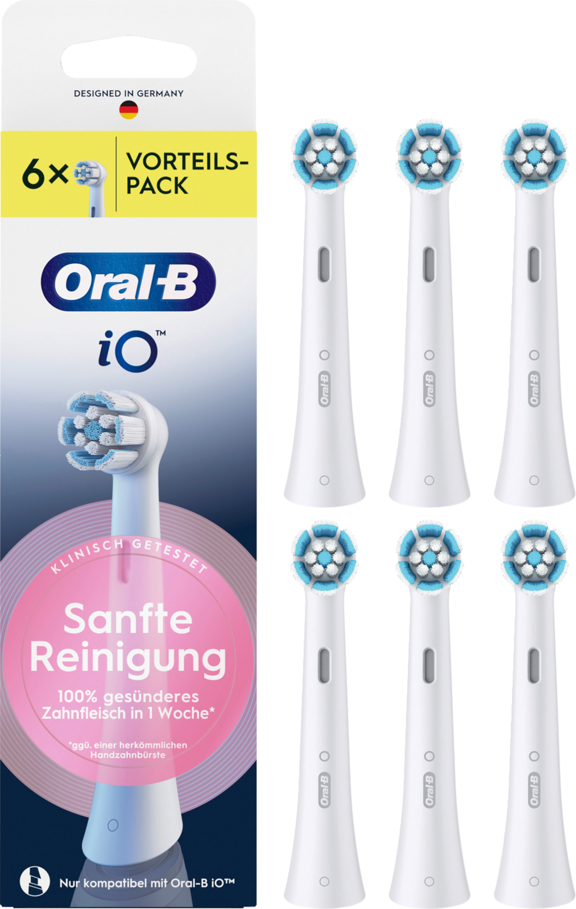 Opzetborstel ORAL-B 163174 iO / zachte reiniging / 6 stuks