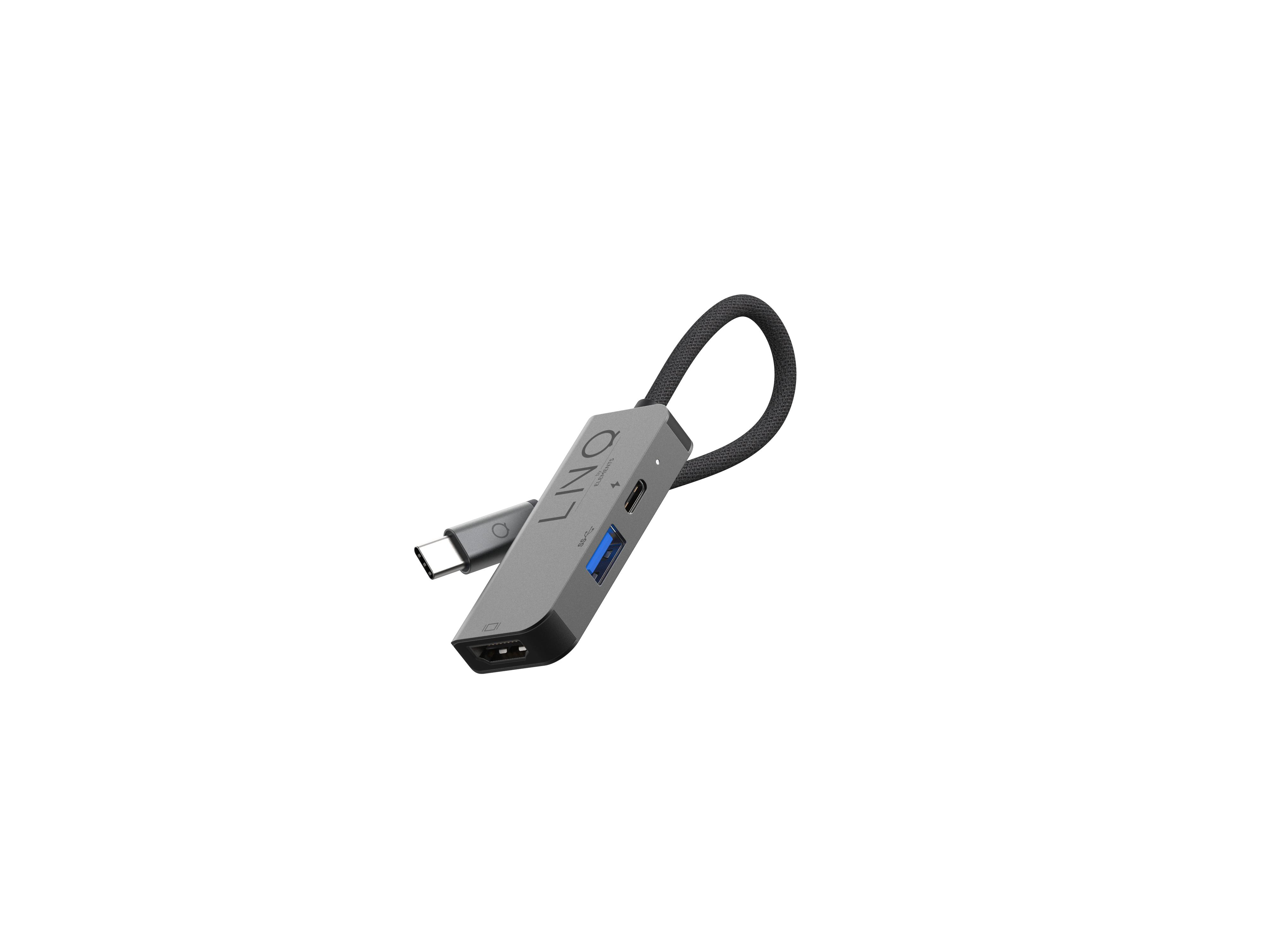 Linq 3 in 1 USB-C Hub, HDMI 4K/60Hz + USB-C 100W + USB-A 3.2 Gen1