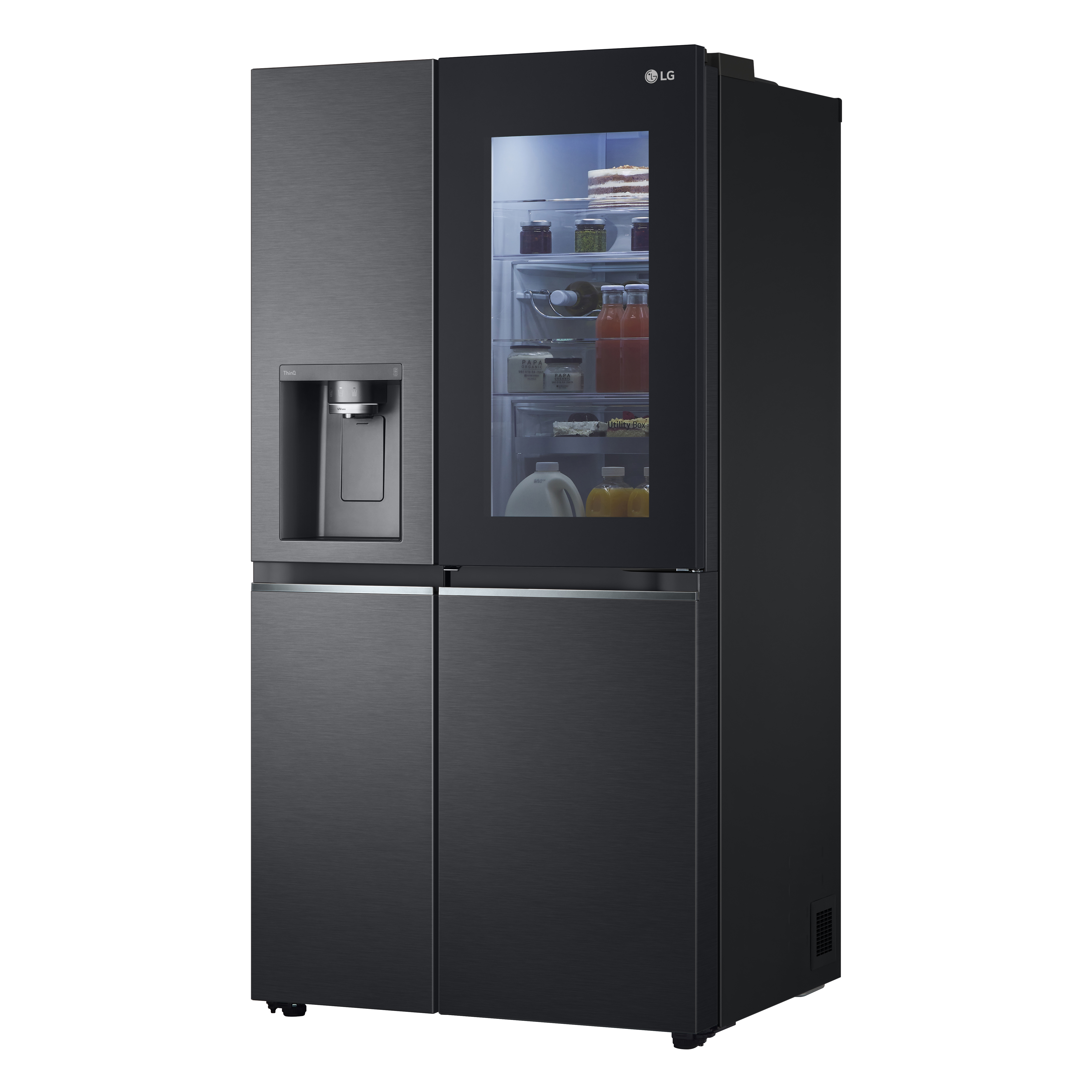 LG InstaView GSXV91MCAE frigo américain Pose libre 635 L E Noir