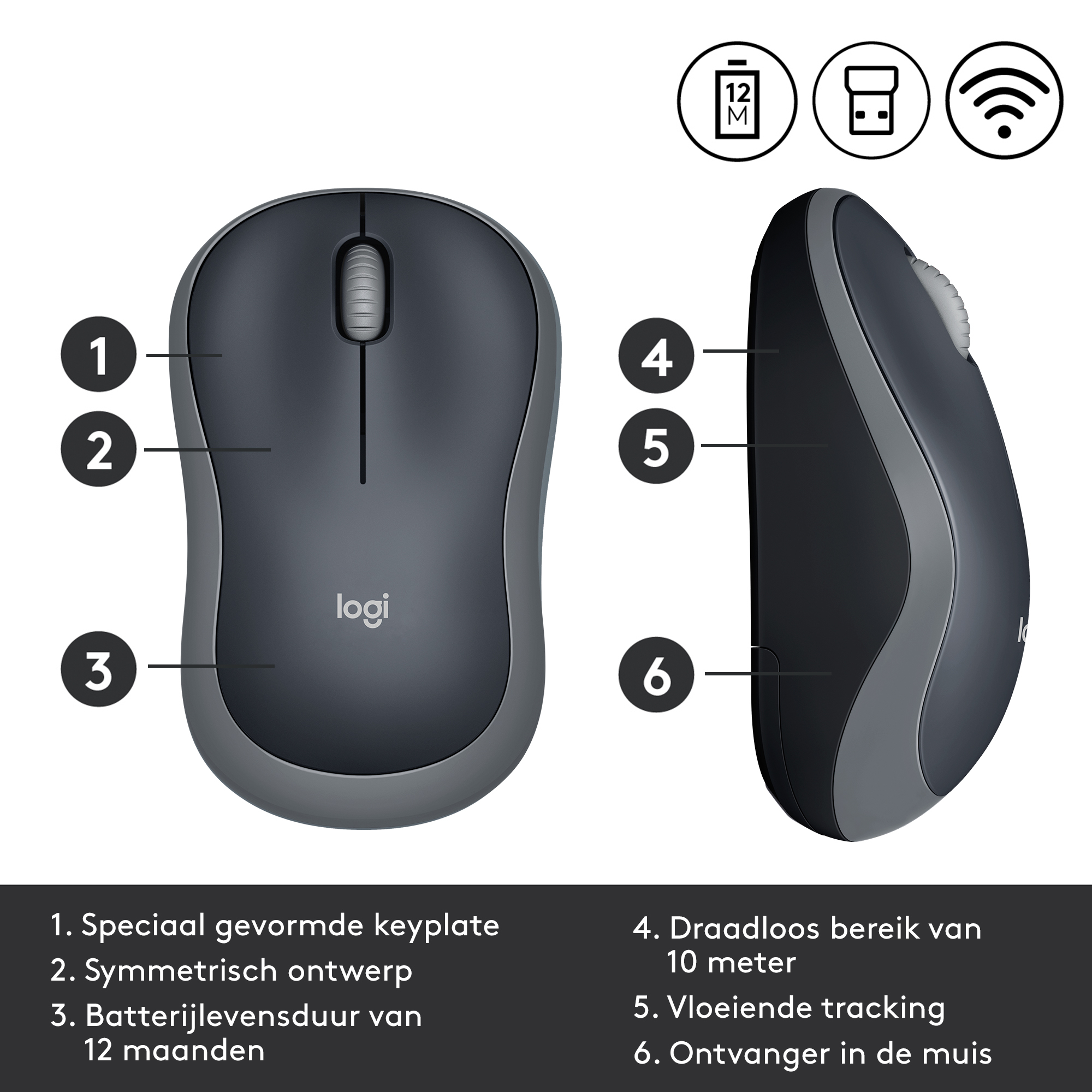 Draadloze Muis Logitech M185