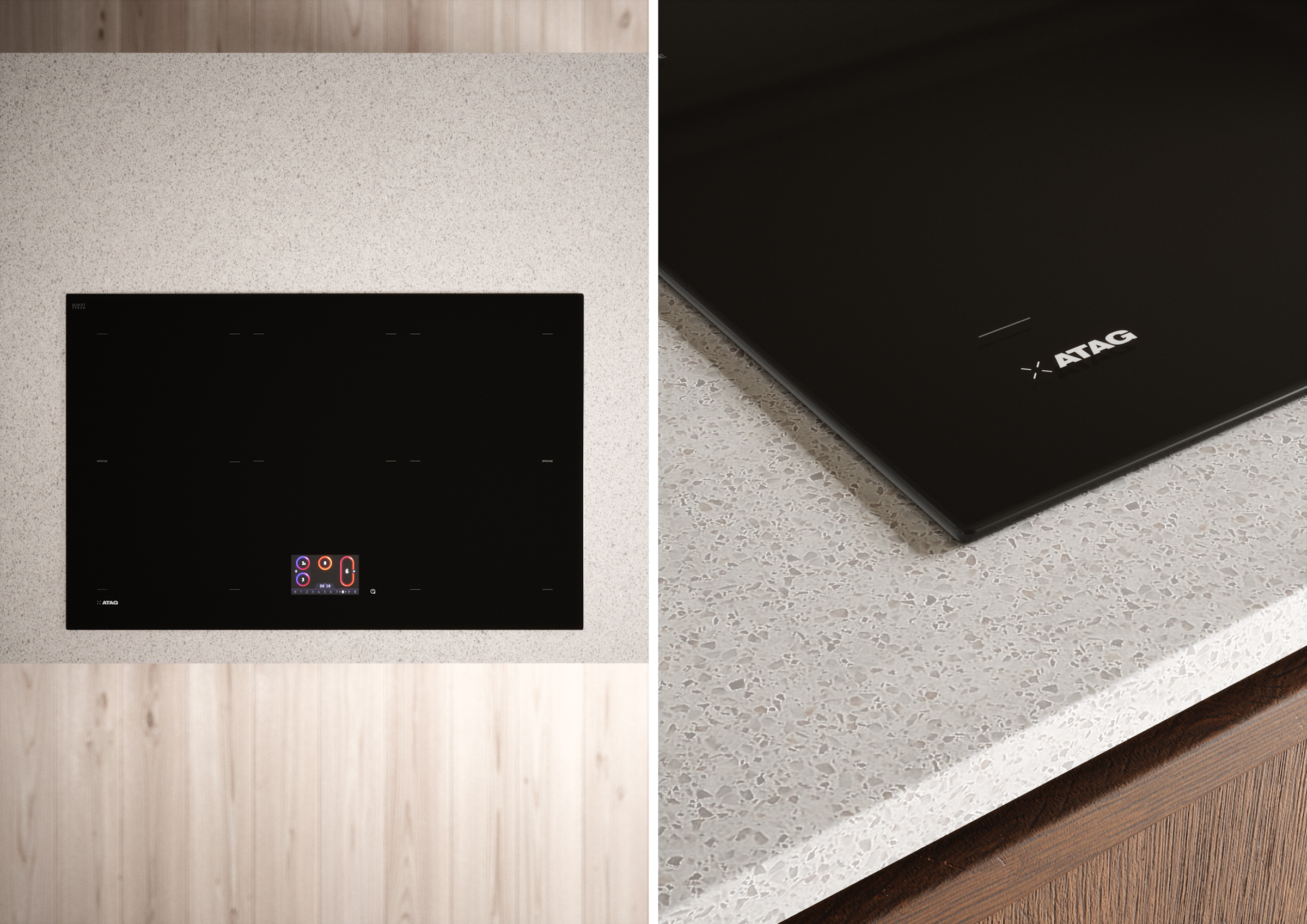 ATAG HI38571TF plaque Noir Intégré 80 cm Plaque avec zone à induction 5 zone(s)