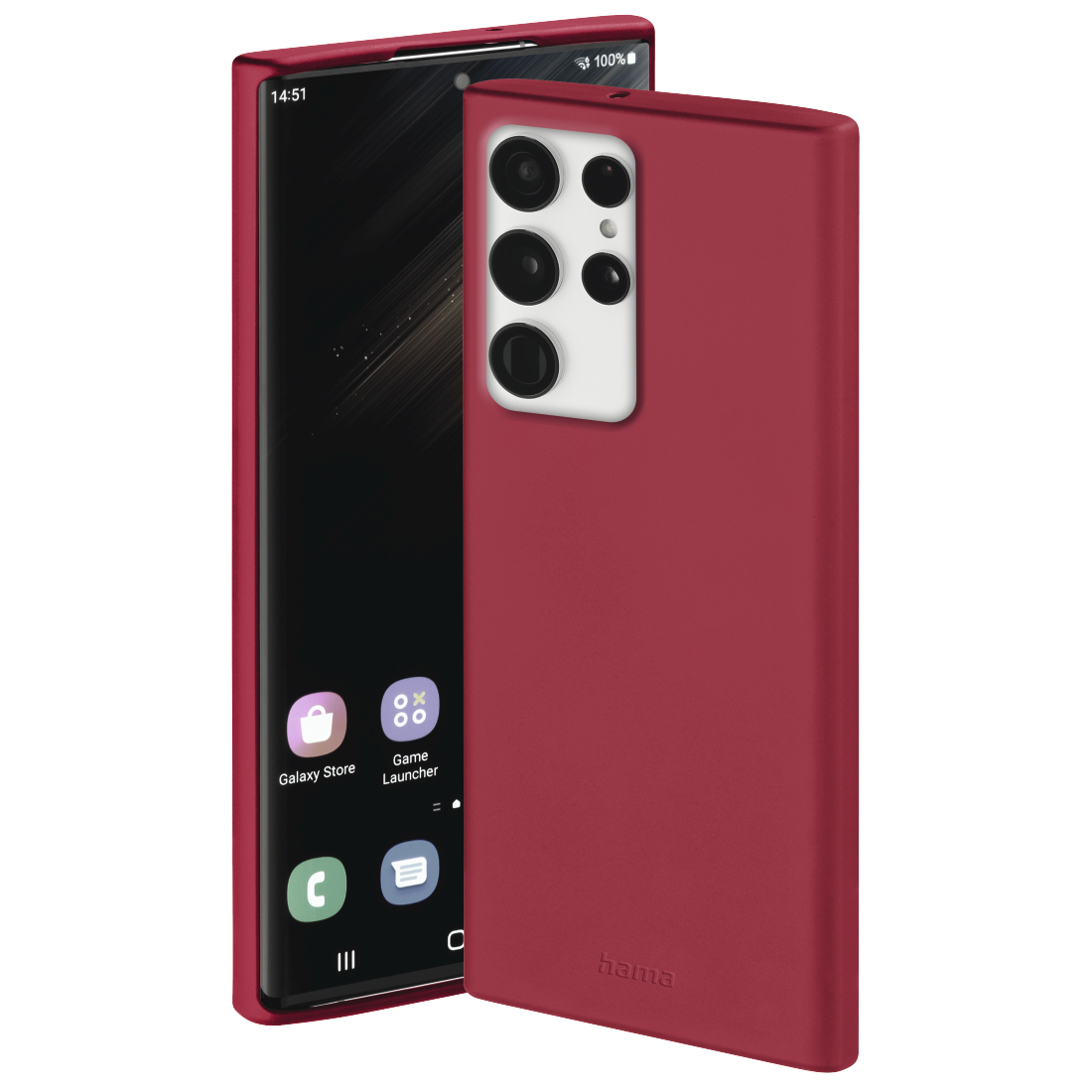 Hama Coque de protection Finest Feel pour Samsung Galaxy S23 Ultra 5G, rouge