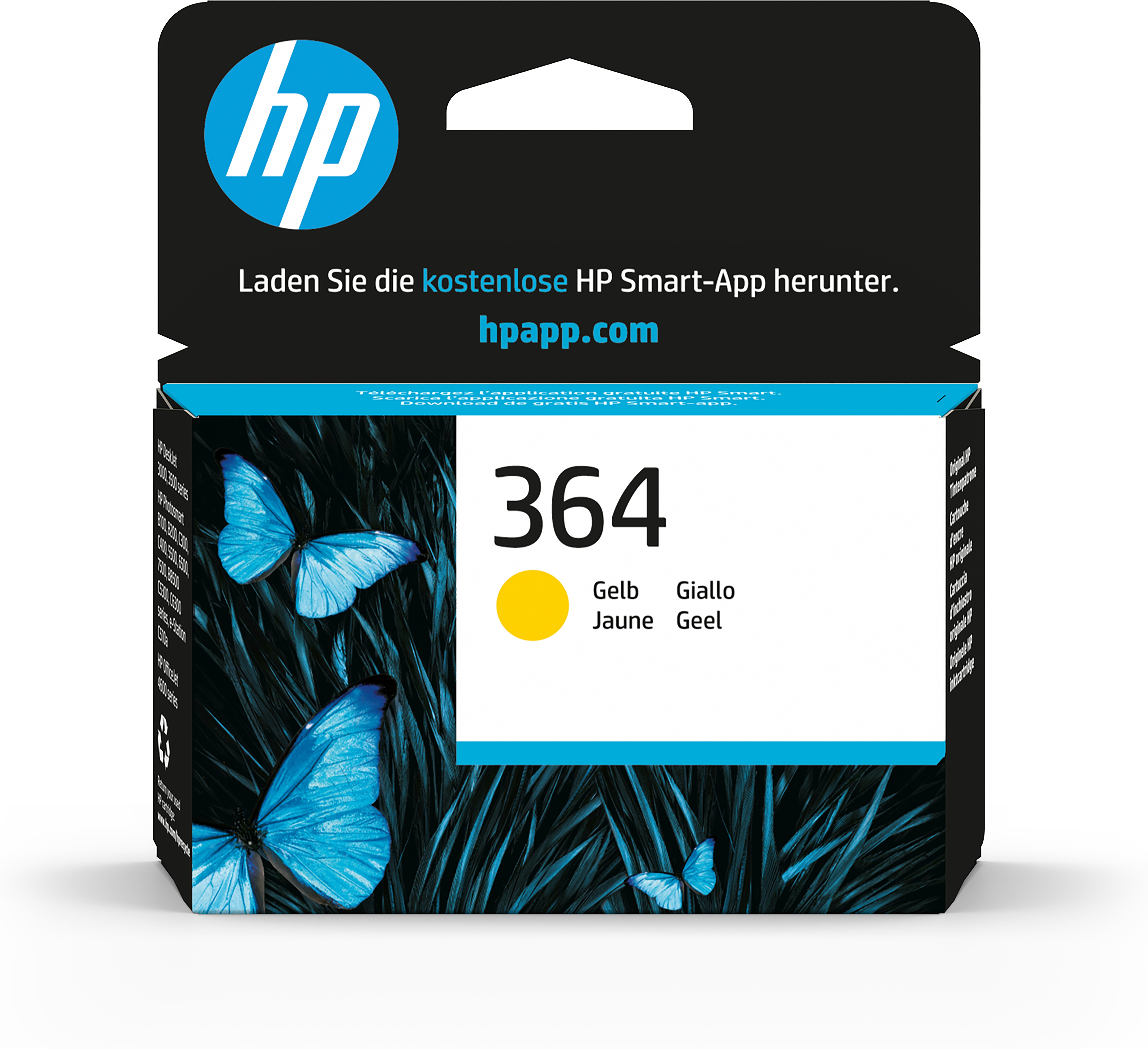 HP 364 cartouche d'encre jaune authentique