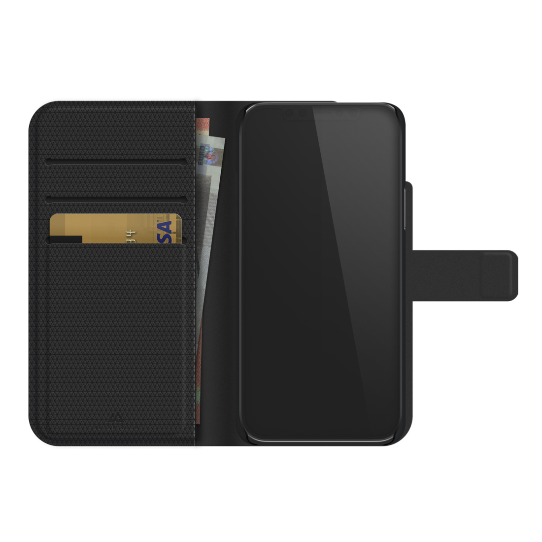 Black Rock Etui portefeuille 2 en 1 pour iPhone 12 Pro Max, noir