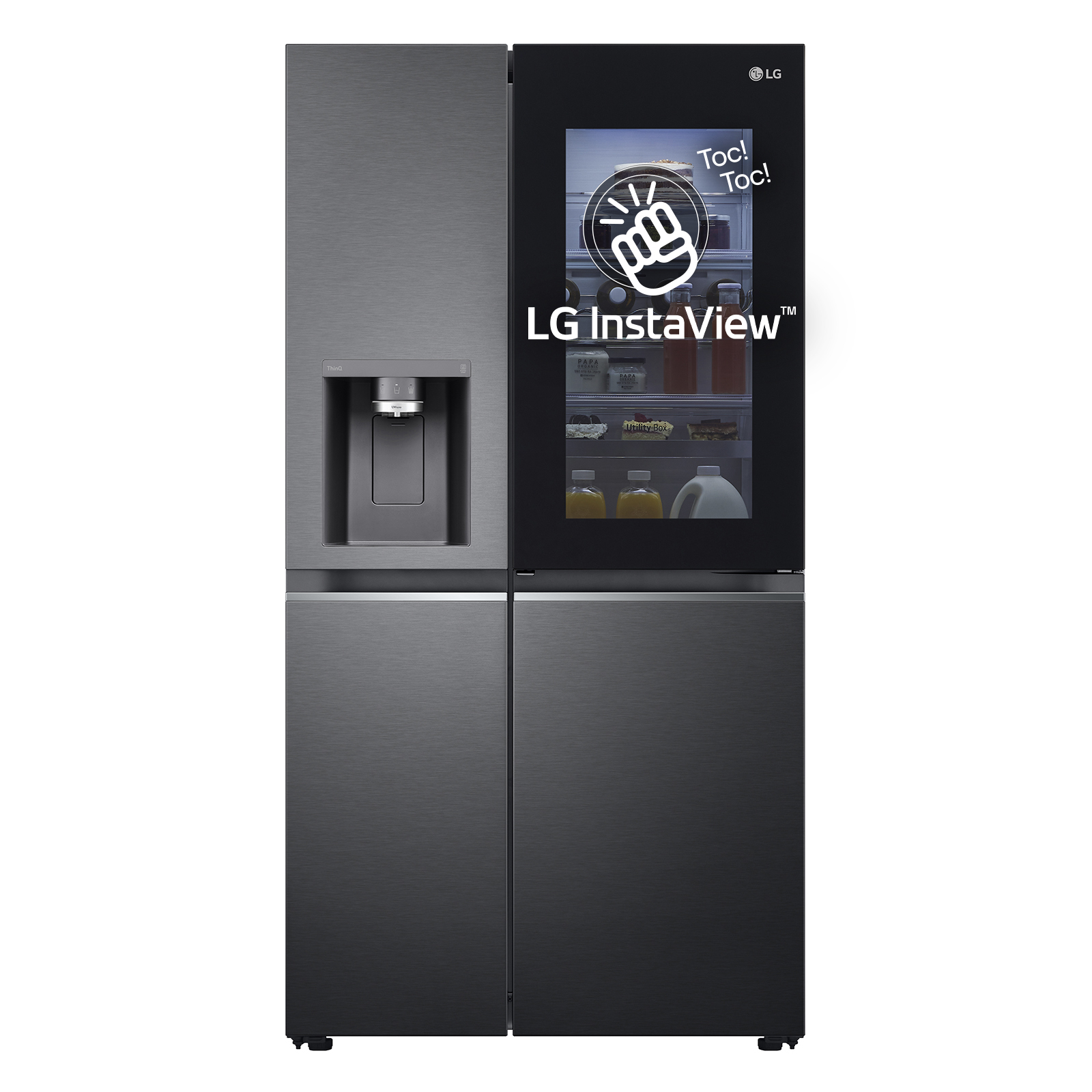LG InstaView GSXV91MCAE frigo américain Pose libre 635 L E Noir