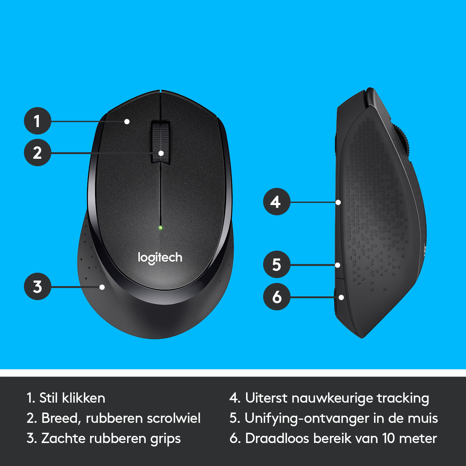 Draadloze Muis Logitech M330 Black