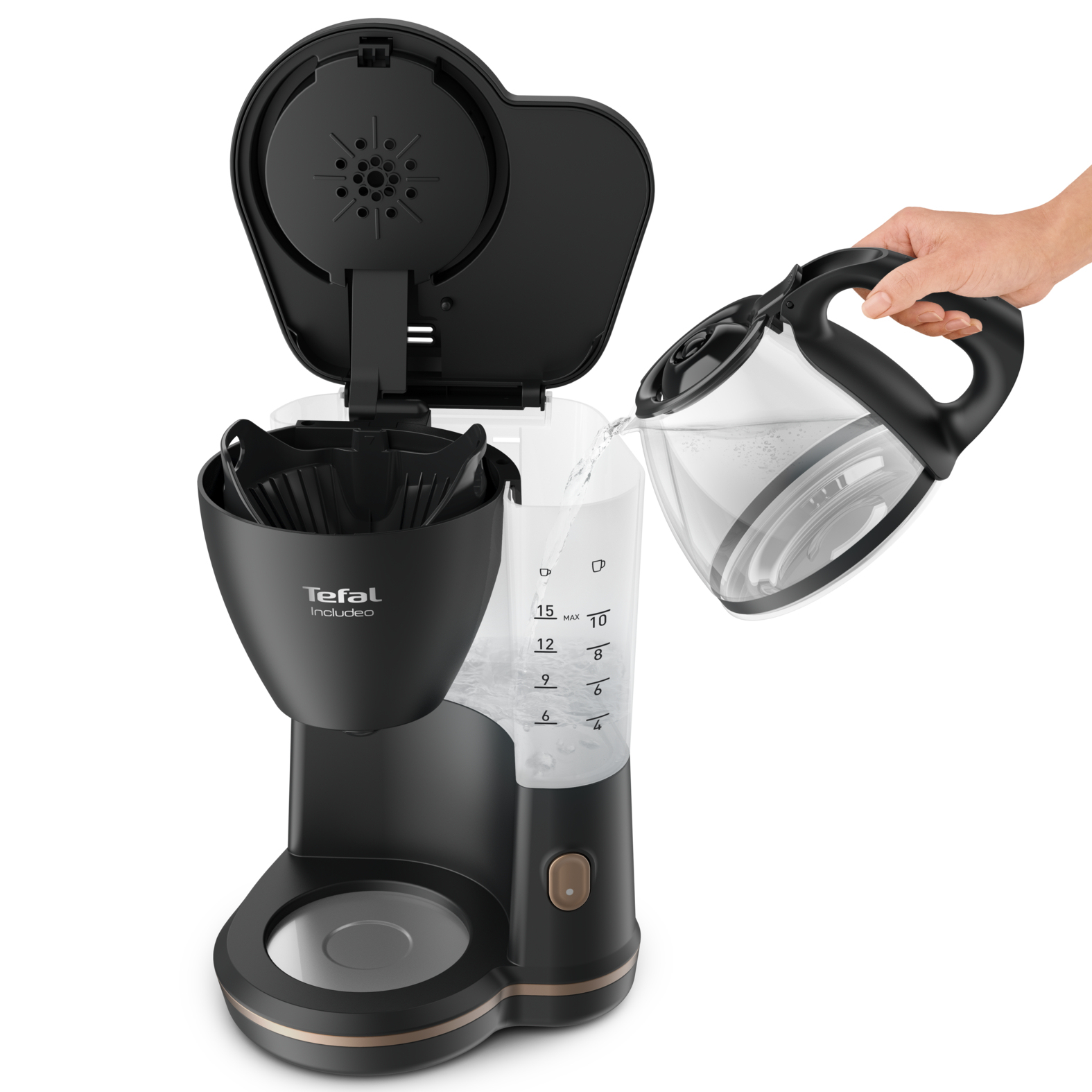 Koffiezet TEFAL CM53381 Includeo / zwart