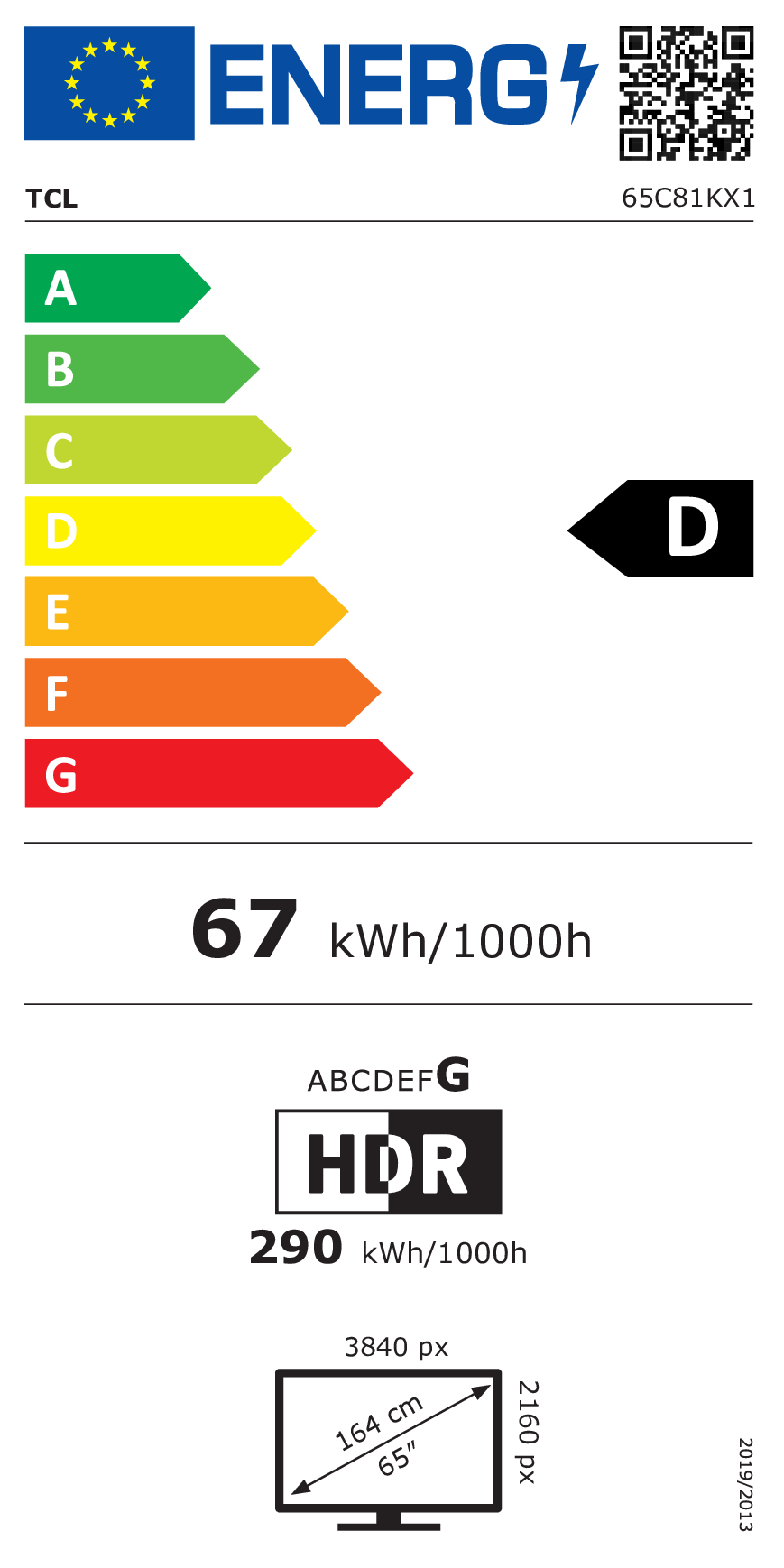 QD-MiniLED TV TCL 65C81K / Google TV