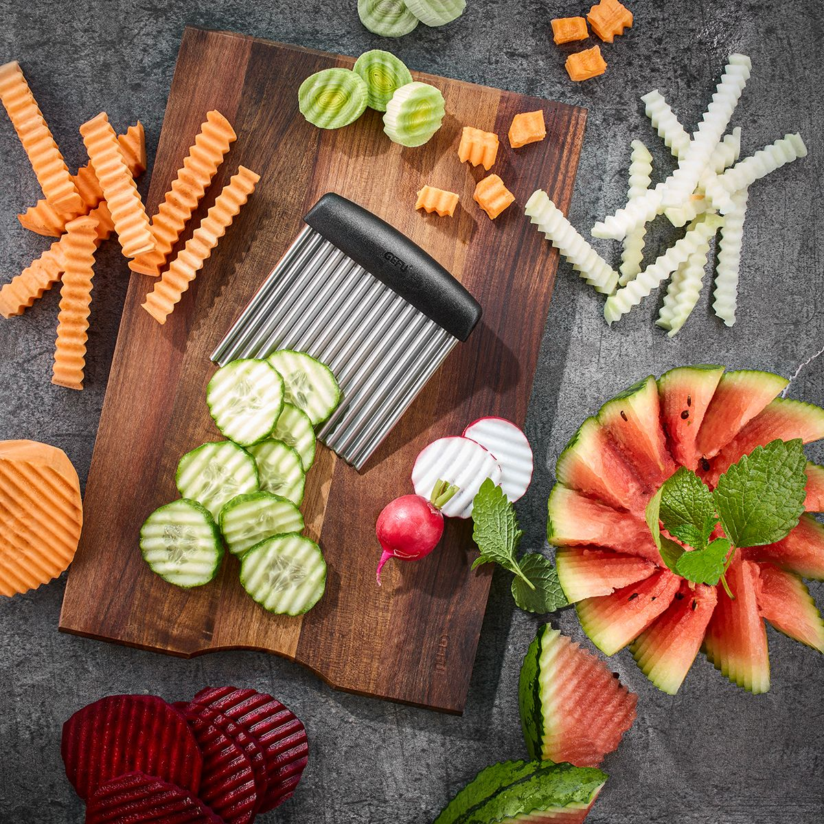 Saladebestek GEFU 21.GF12336 Filigo / Walnoot - Inox