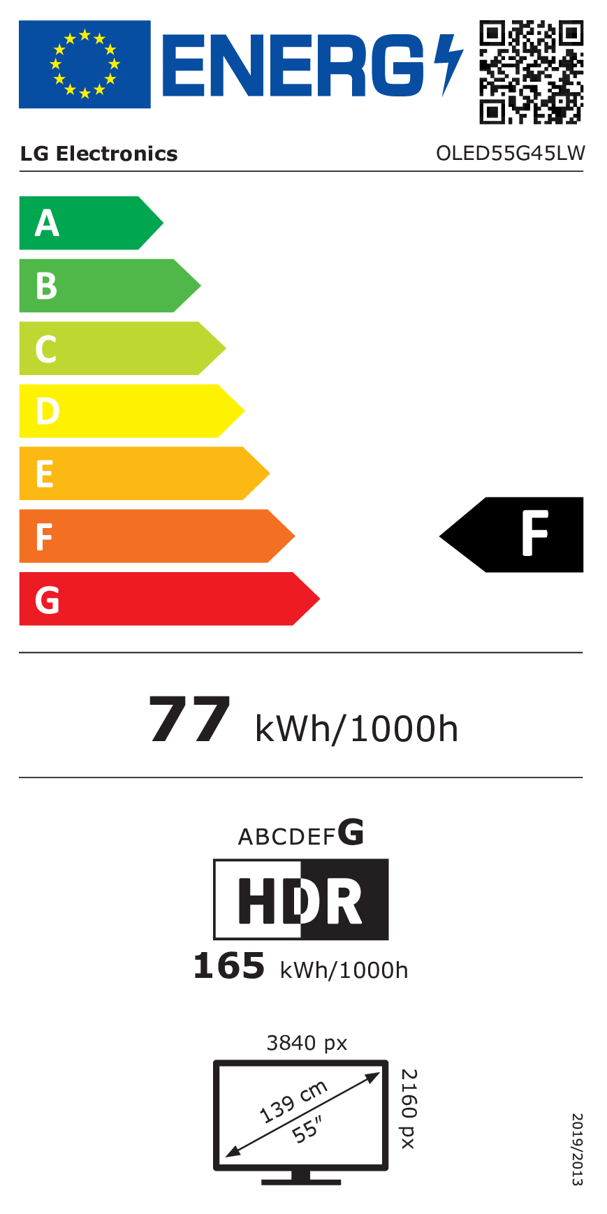 LG OLED TV OLED55G45LW