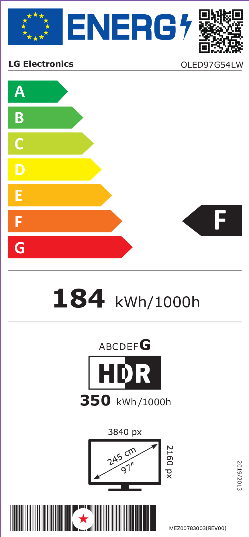 LG OLED TV OLED97G54LW