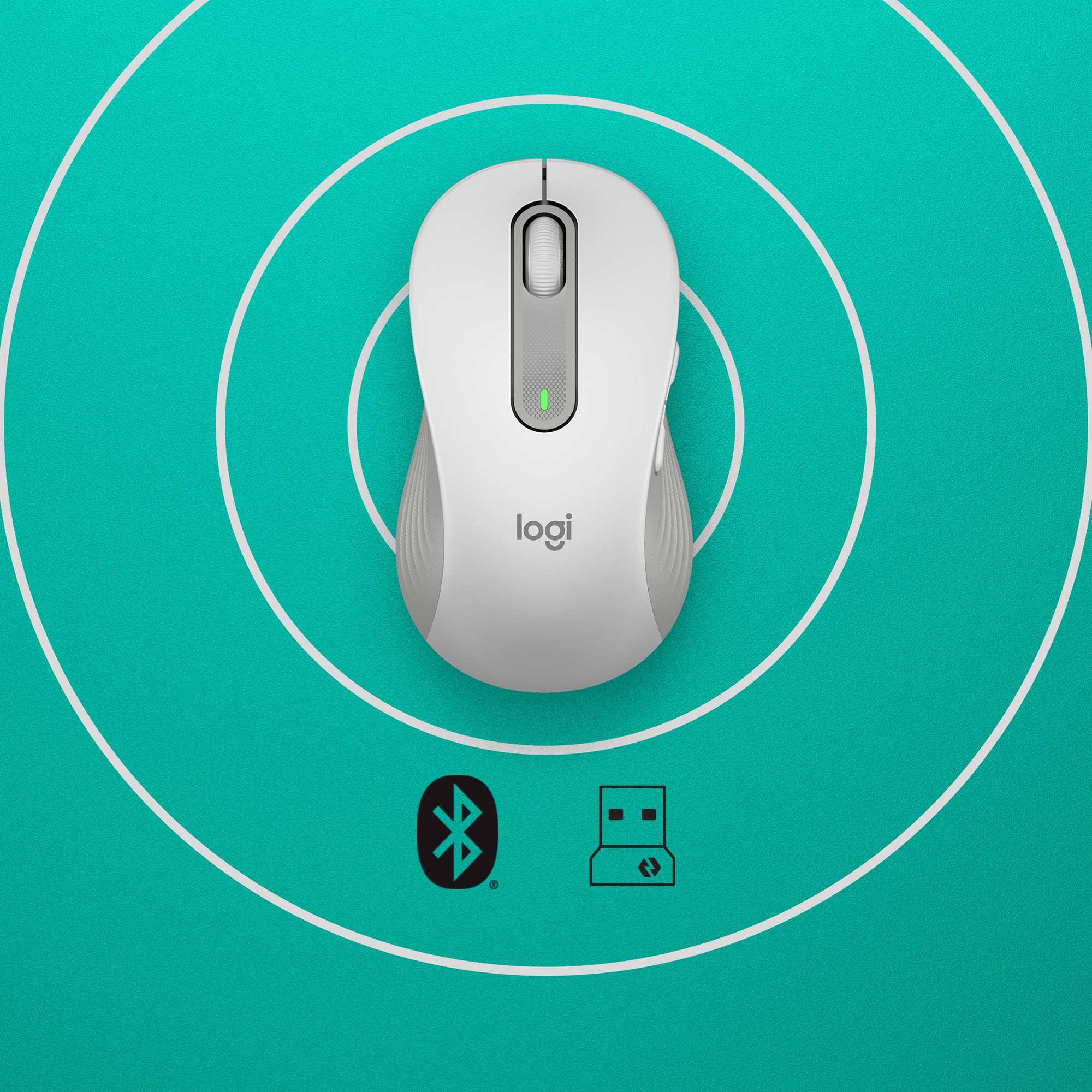 Logitech m650 l signature mouse lh white