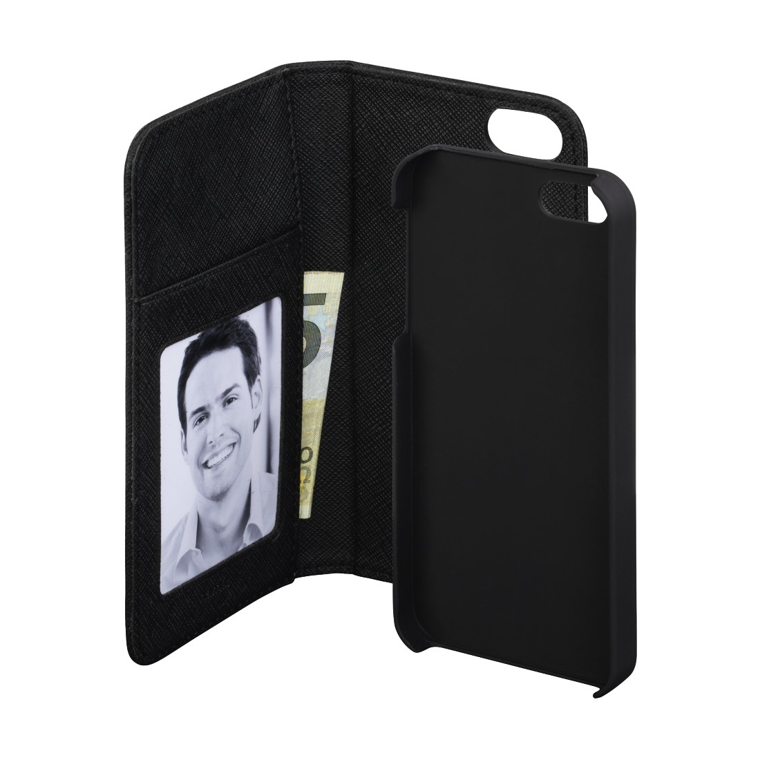 iphone tas HAMA 177300 Booklet 2 in 1 iPhone 5/5S/SE zwart