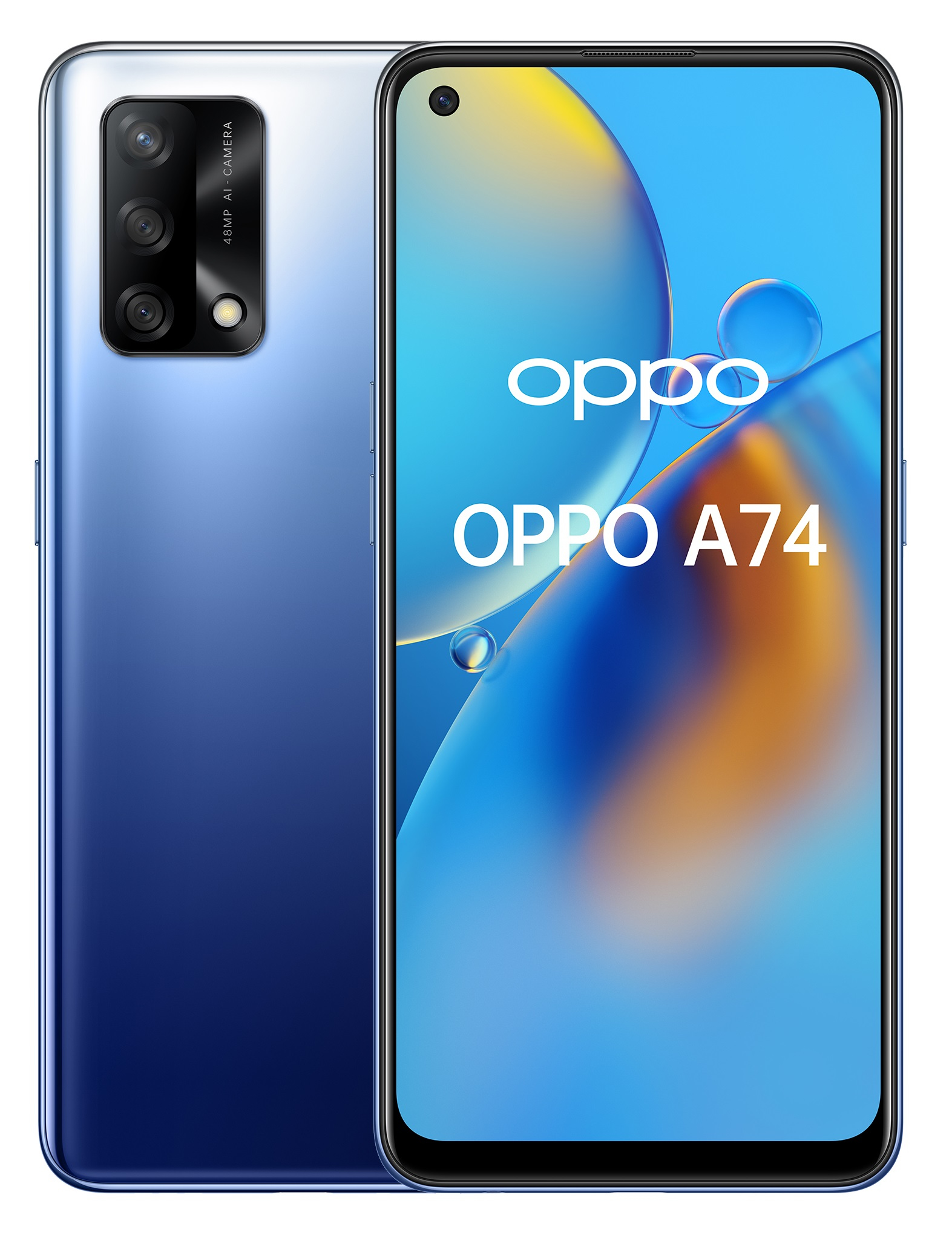 OPPO A74 16,3 cm (6.43") Dual SIM ColorOS 11.1 4G USB Type-C 6 GB 128 GB 5000 mAh Blauw