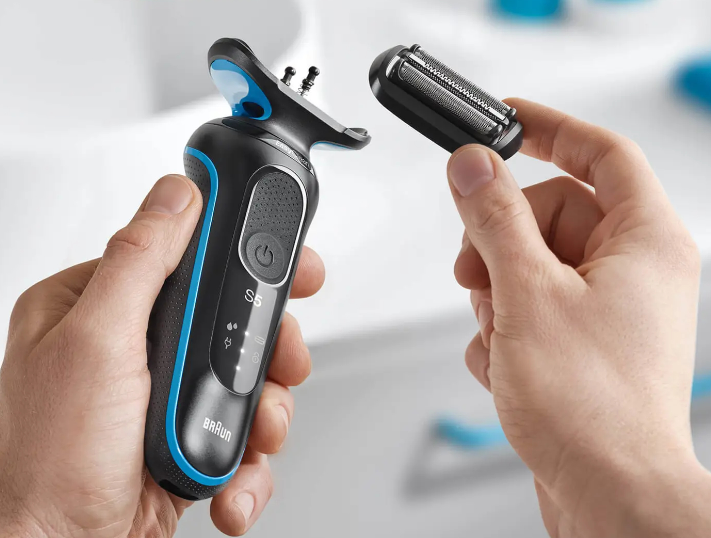 Braun 51-B1000s Scheerapparaat met scheerblad Trimmer Zwart, Blauw