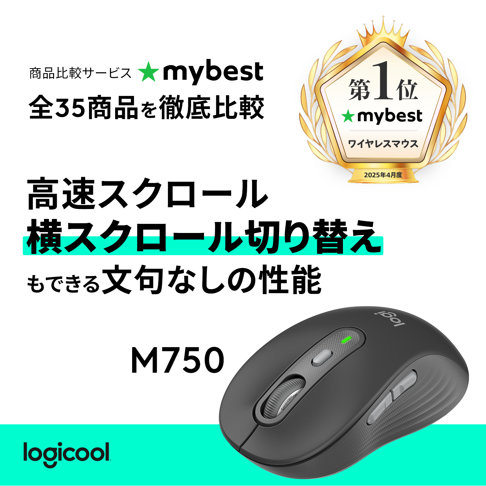 Draadloze Muis Logitech Signature Plus M750 L