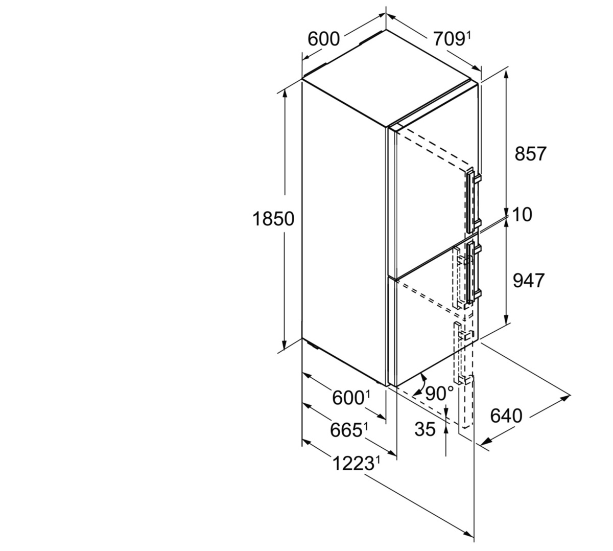 Koelkast Combi BI LIEBHERR SWTNes 4285-21 Premium / D / 185cm