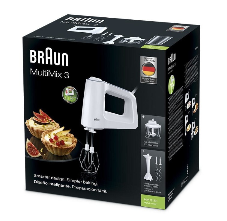 Braun HM 3135 WH Handmixer 500 W Grijs, Wit