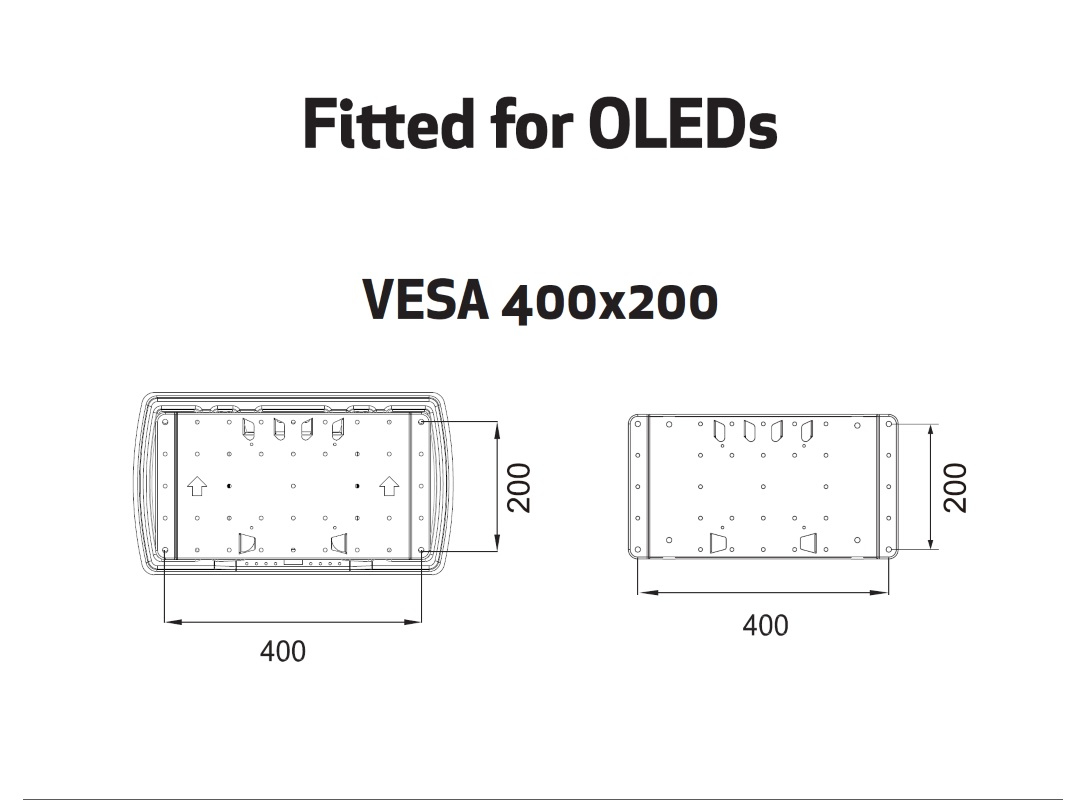 Muurbeugel MULTIBRACKETS Tilt & Turn HD Black tot 400mm