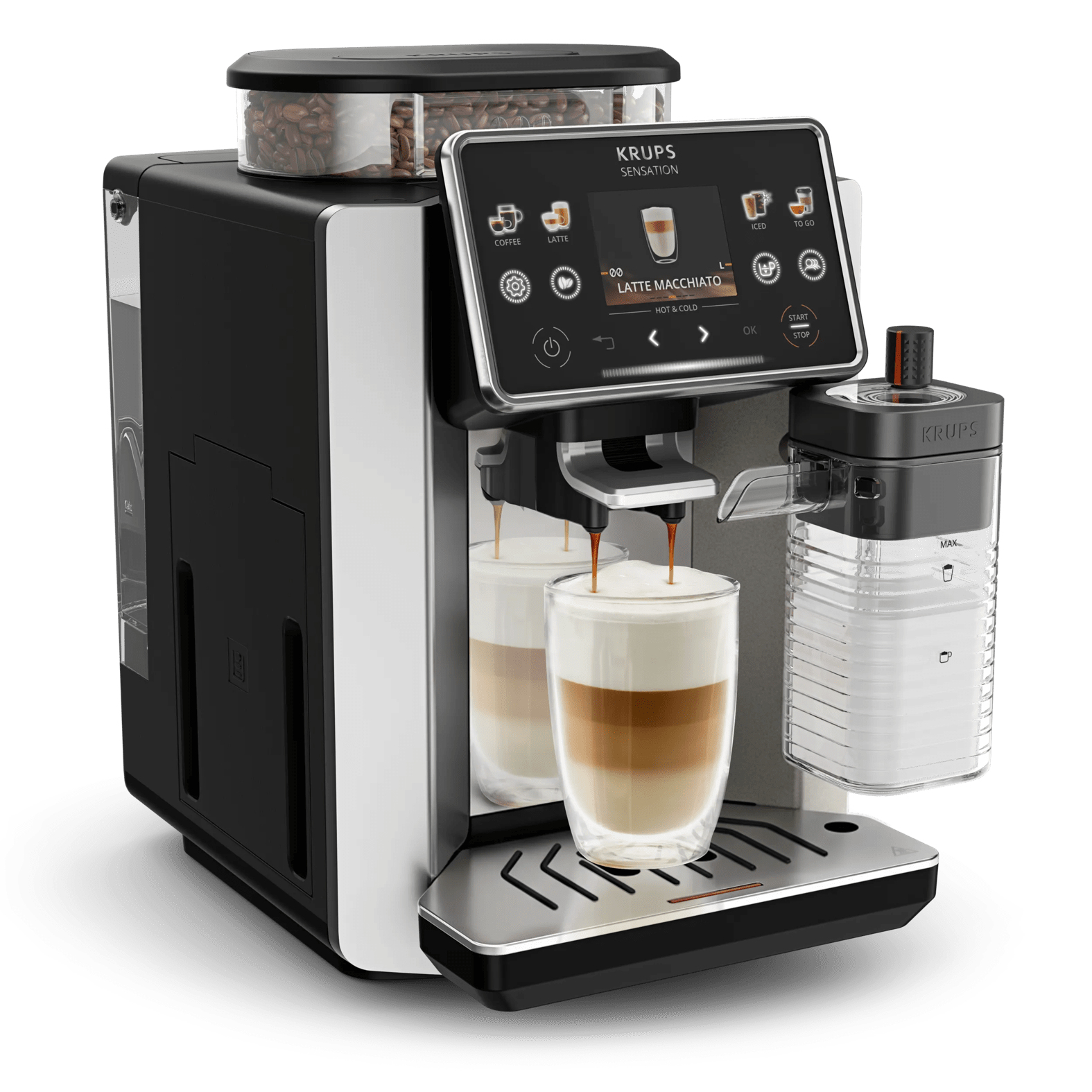Espressomachine KRUPS EA918GE0 Sensation Elite / Aluminium