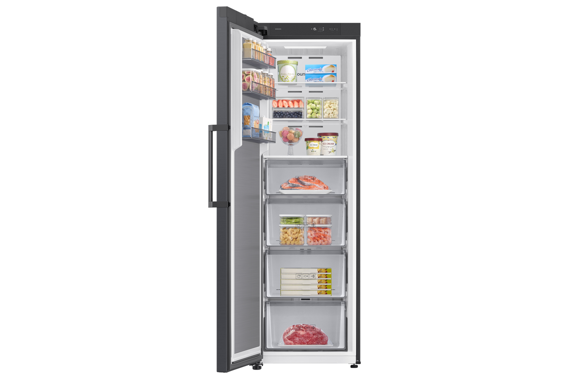 Diepvrieskast SAMSUNG RZ70H32KEFEF / E / 323L / 185cm / zwart inox / wifi