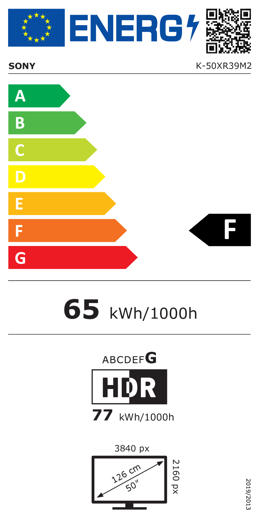 LED TV SONY K50XR39M2PB BRAVIA 3 II / Google TV