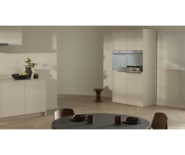 Warmhoudlade VZUGV4000 hoogte 312mm, Push/Pull, zwart spiegelglas 