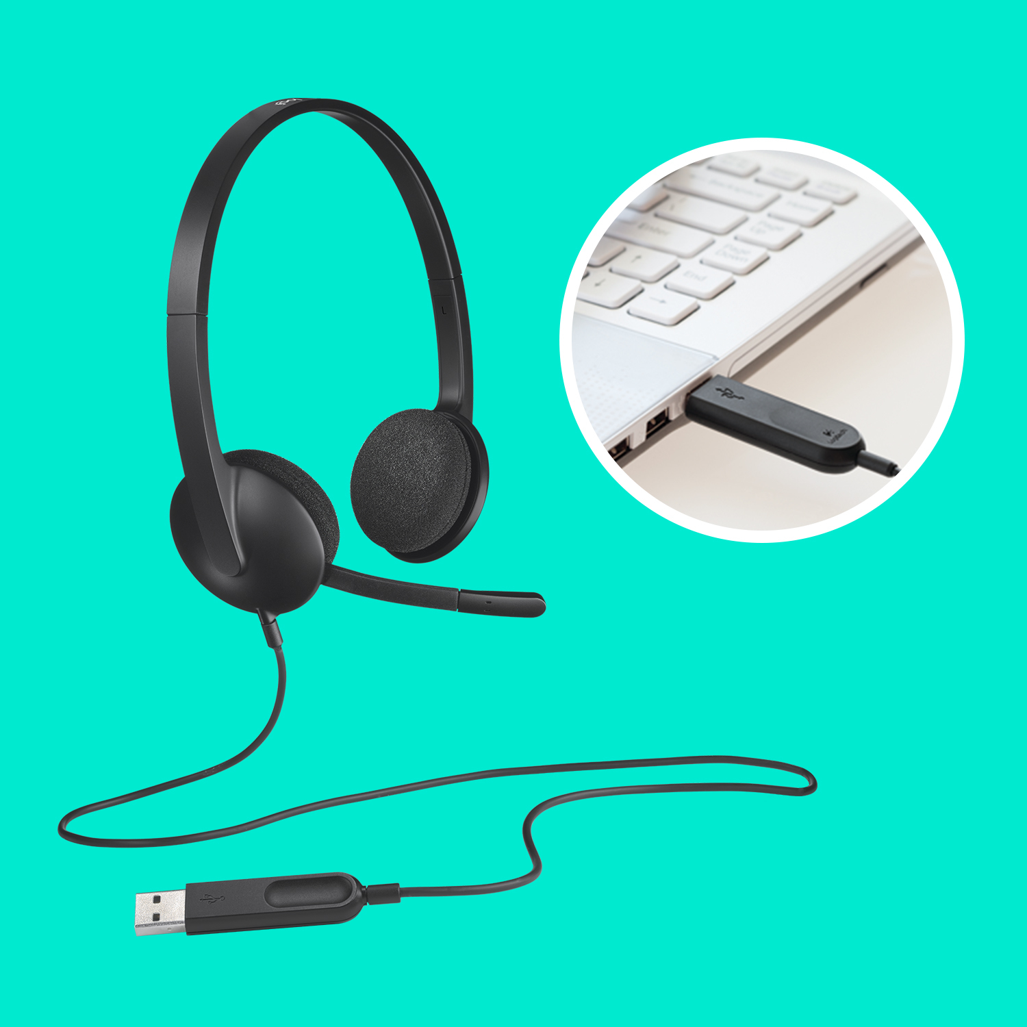 Headset PC Logitech H340 Usb 981-000475