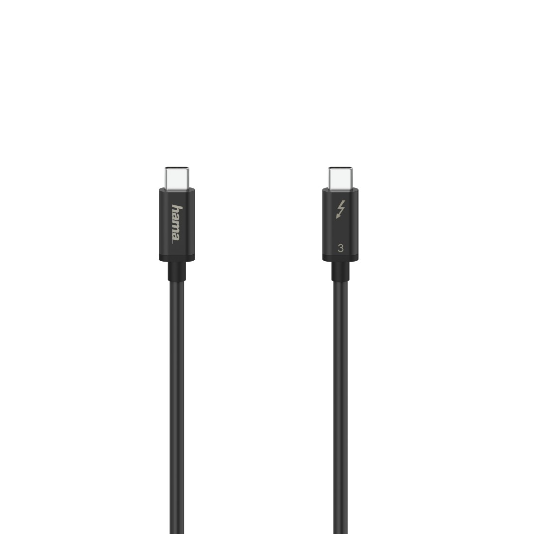 Hama Thunderbolt-3-kabel USB-C, 40Gbit/s, 5A, 100W, 4K 0,5m