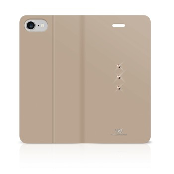 iphone tas WD 180007 Booklet Crystal iPhone 7 rosegold