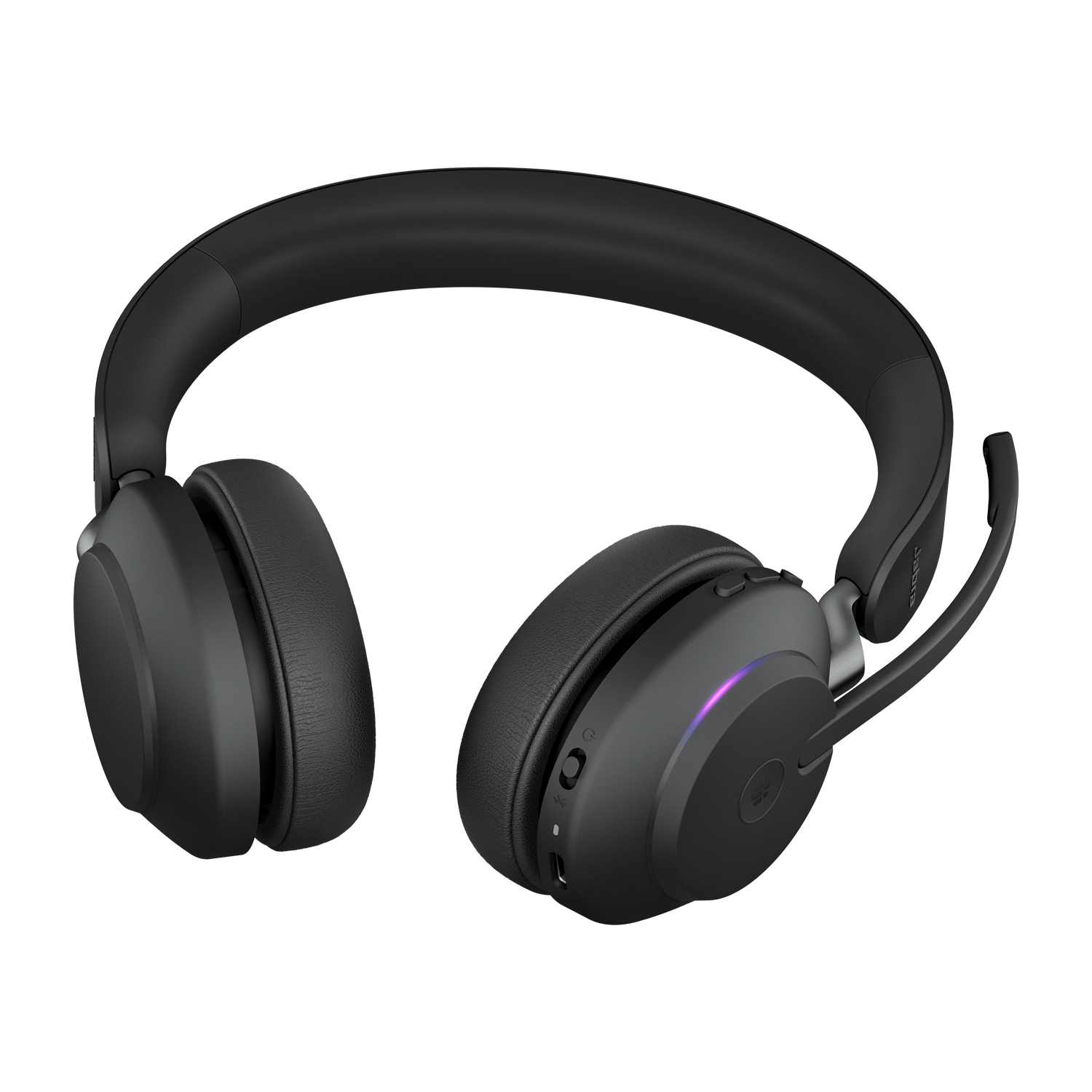 Jabra Evolve2 65 Stereo MS + Laadstation USB-A Zwart