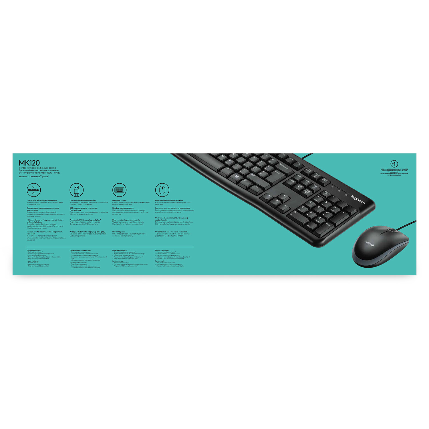 Logitech MK120 Desktop Wireless Keyboard + Muis