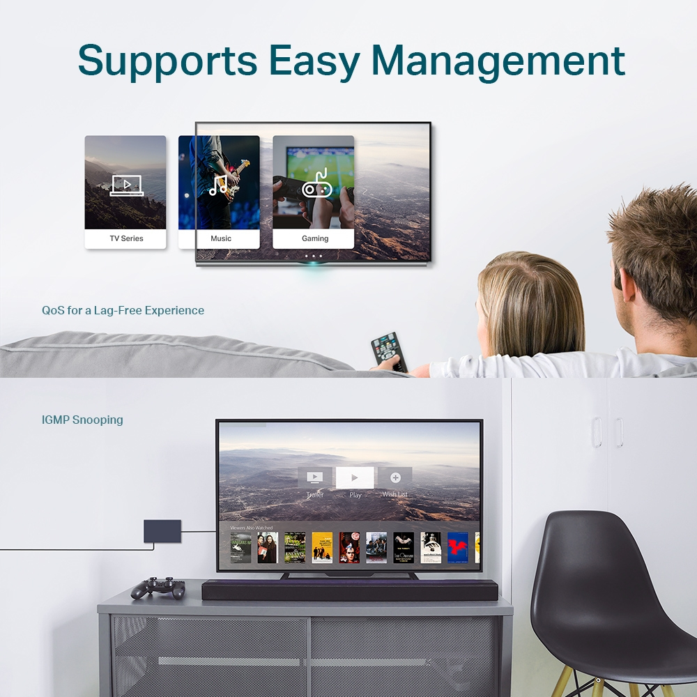 TP-LINK TL-SG105E 5P GB SMART SWITCH