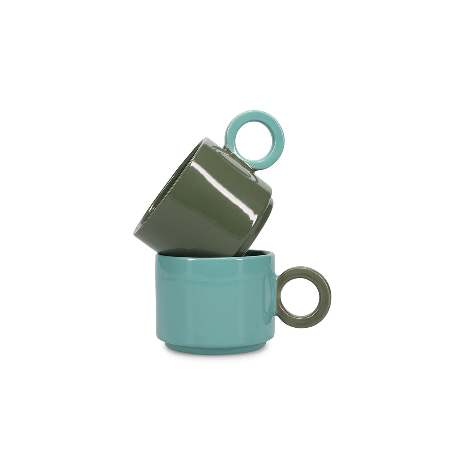 Beker ONA 715733 Lou / 28cl / groen-blauw