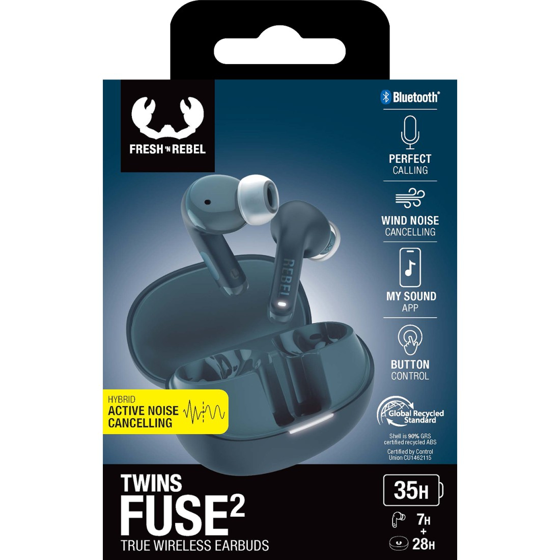 Oordopjes FRESH N REBEL Twins Fuse 2 steel blue