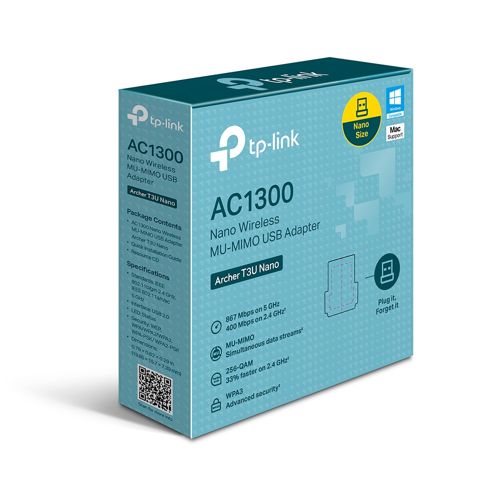 TP-LINK ARCHER T3U NANO USB ADAP.WIFI AC1300